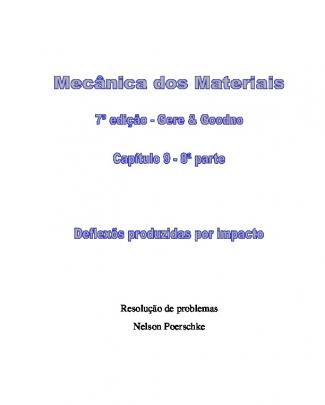 Deflexão Em Vigas, Deflexões Produzidas Por Impacto, Gere, 7ª Edição, Exercícios...