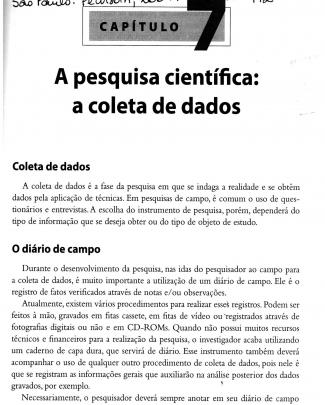 Coleta Dados - Cap 7- Barros