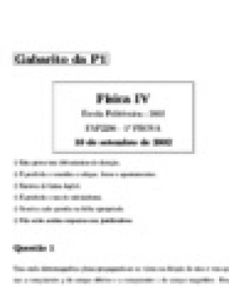 Física Iv - Fap2204 - Coletânea De Provas