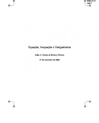 Obmep - Apostila4 - Equações, Inequações E Desigualdades