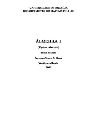 álgebra I
