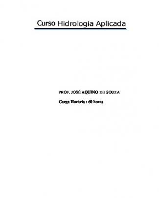 Apostila Hidrologia Aplicada - Cap. 1
