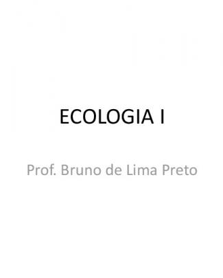 Aula 1 - Ecologia I
