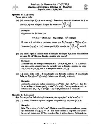 Provas Cálculo Ii - P2 Gab Calc2 2008 1 Eng