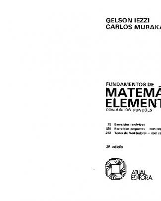 Fundamentos De Matematica Elementar - Vol 01 - Conjuntos E Funcoes