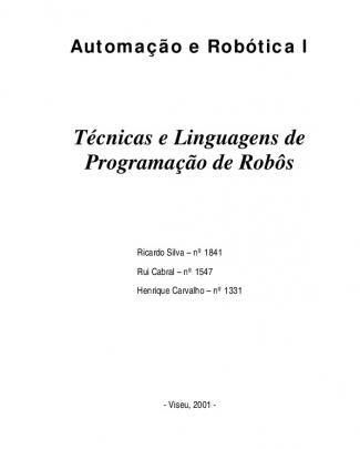 Técnicas E Linguagens De Programação De Robôs