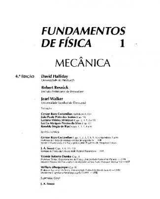Fundamentos De Física: Mecânica Vol. 1